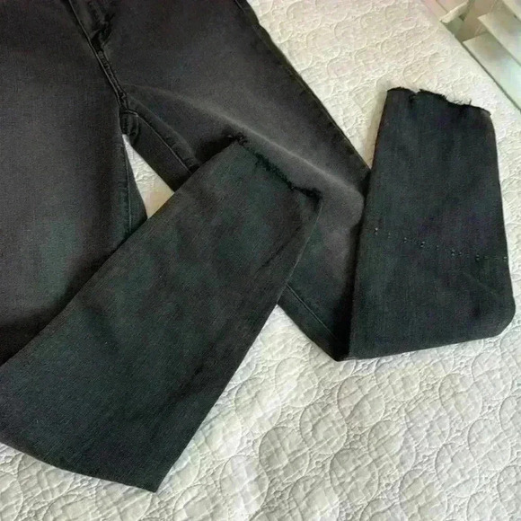 Paige Stone Washed Skinny Black Jeans 26 - Picture 4 of 14